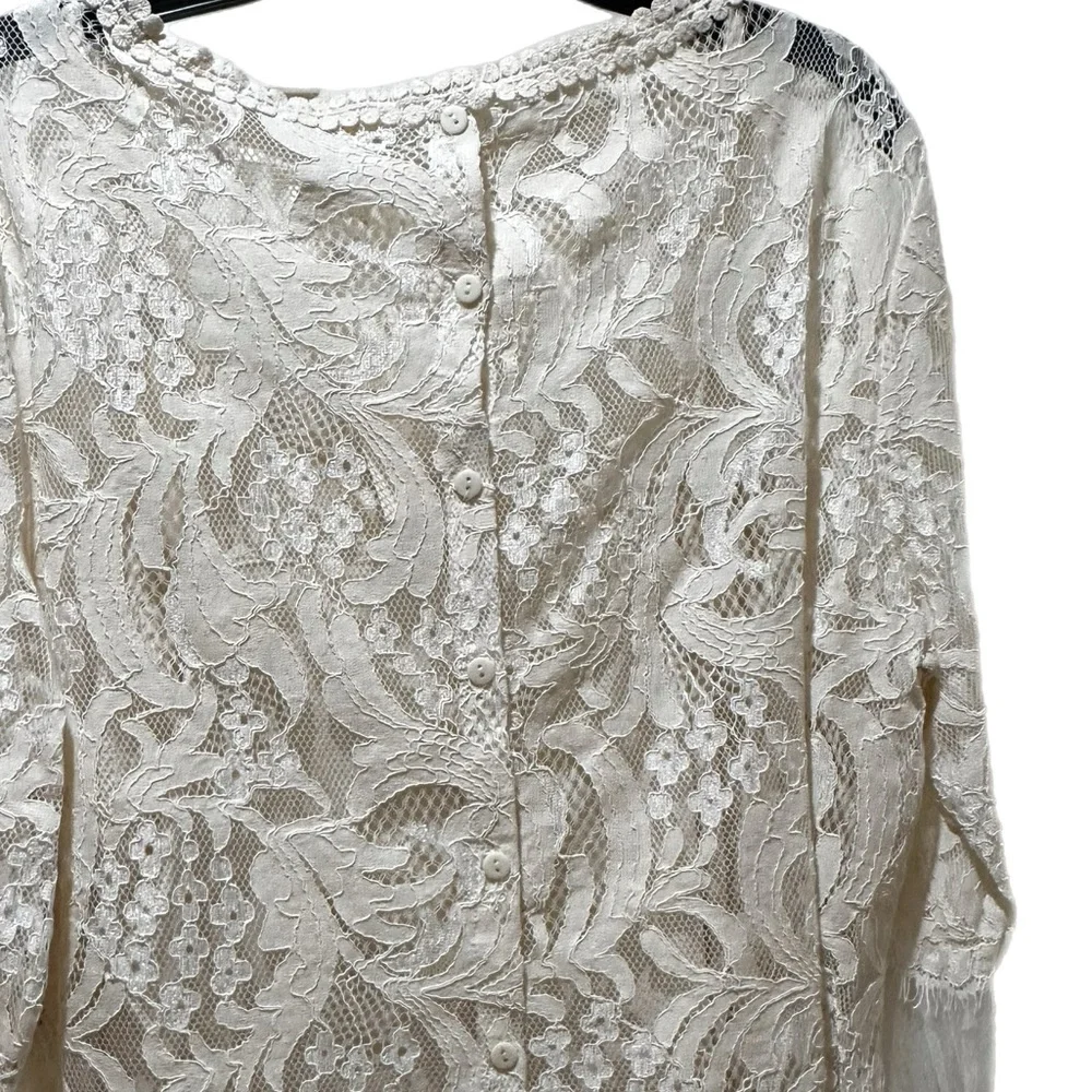 Adiva Elegant Cream Lace Top